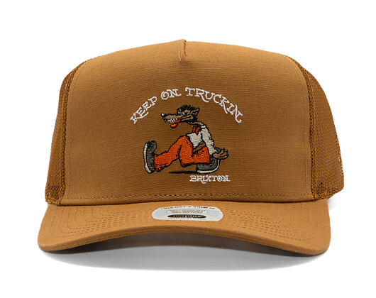 Kšiltovka Brixton - Stride C Np Mp Trucker Hat - Washed Copper/Washed Copper