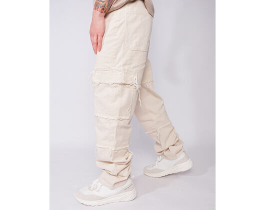 Kalhoty - Og Fringed Baggy Cargo Pants - White