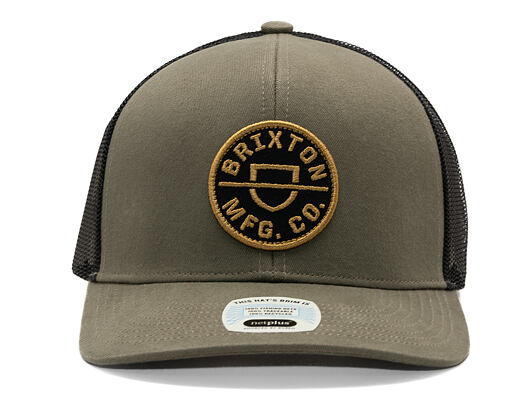Kšiltovka Brixton - Crest Mp Mesh Cap - Military Olive