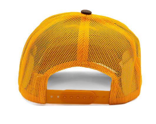 Kšiltovka Brixton - Alpha Block X C Mp Mesh Cap - Golden Glow/Off White/Deep Brown