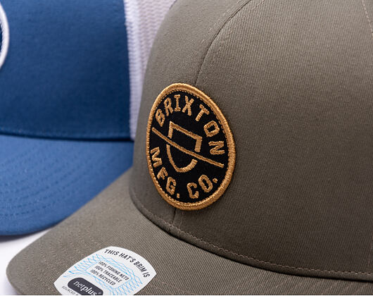 Kšiltovka Brixton - Crest Mp Mesh Cap - Military Olive