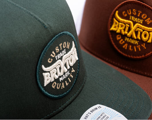 Kšiltovka Brixton - Gibson C Np Mp Trucker Hat - Deep Forest/Deep Forest