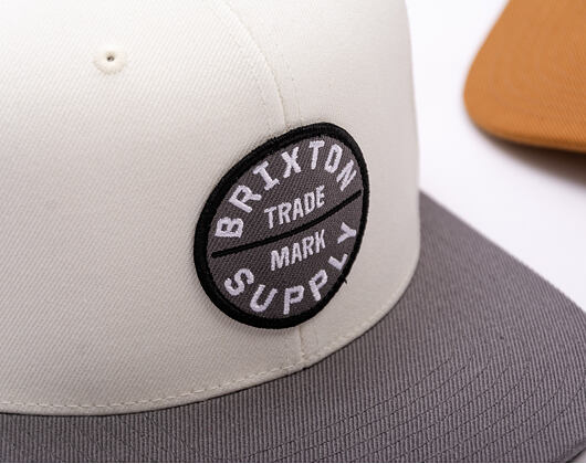 Kšiltovka Brixton - Oath Iii Snapback - Charcoal/Off White