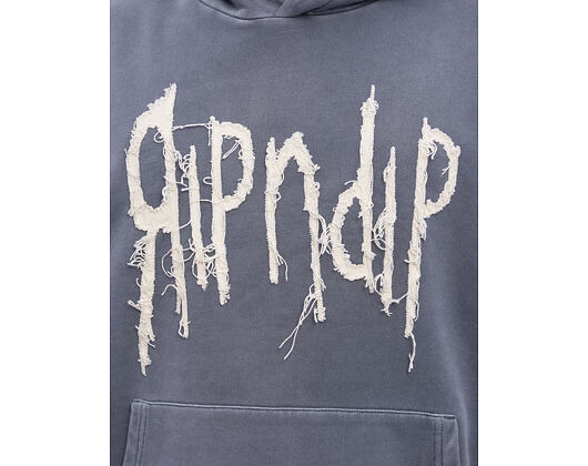 Mikina Rip N Dip - Insano Distressed Hoodie Charcoal Vintage Wash