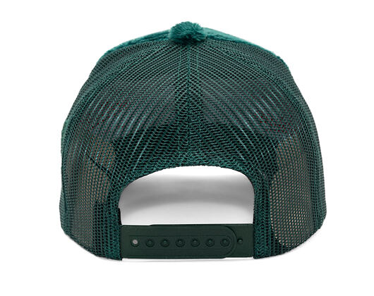 Kšiltovka Reflection Luxury Fuzzy Trucker - Bottle Green/ White
