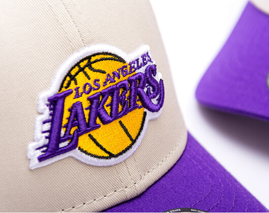 Dětská Kšiltovka New Era - NBA Color Block 9FORTY - LA Lakers - Stone / Purple