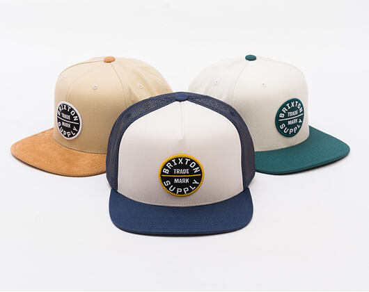 Kšiltovka Brixton - Oath Mp Trucker Hat - Mood Indigo/Off White/Mood Ind