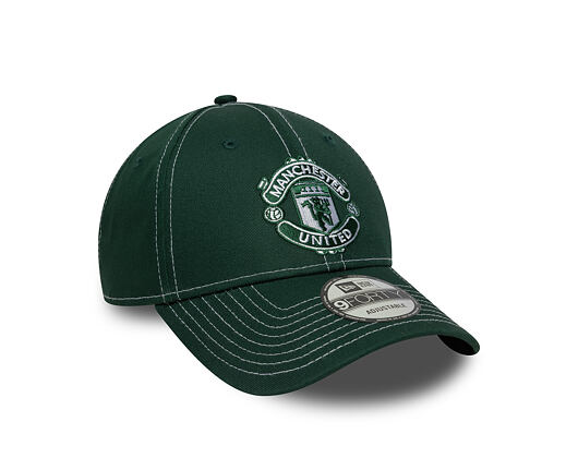 Kšiltovka New Era - Contrast Stitch 9FORTY - Manchester United FC - Dark Green