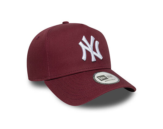Kšiltovka New Era - MLB League Essential 9FORTY A-Frame - NY Yankees - Burgundy / White