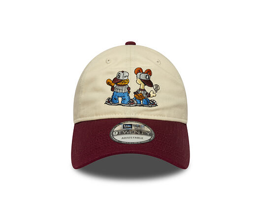Kšiltovka New Era - Garfield & Odie 9TWENTY - Cream / Burgundy