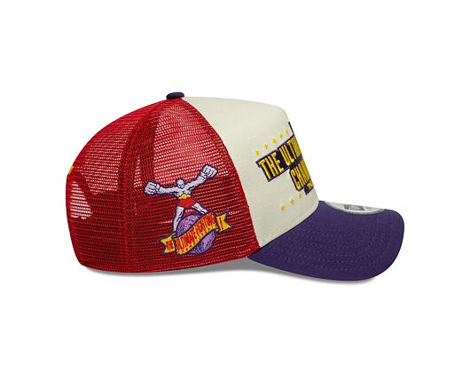 Kšiltovka New Era - UFC MMA Promo Cap 9FORTY Trucker - Cream / Purple