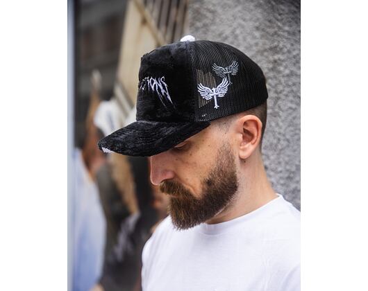 Kšiltovka Reflection Luxury Fuzzy Trucker - Black Midnight Contrast