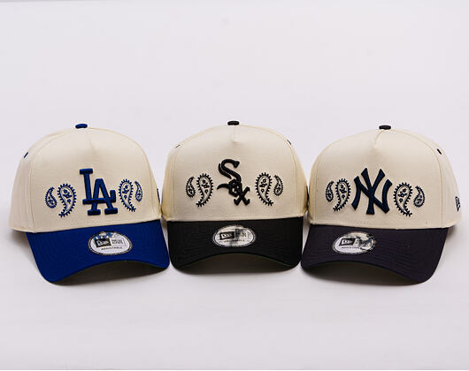 Kšiltovka New Era - MLB Paisley Bandana 9FORTY A-Frame - LA Dodgers - Cream / Dark Royal