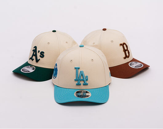 Kšiltovka New Era - MLB WS Patch Retro 9FORTY M-CROWN - LA Dodgers - Cream / Blue