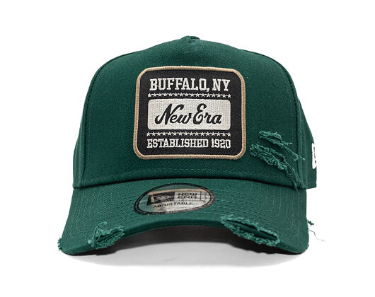 Kšiltovka New Era - Buffalo Distressed Patch 9FORTY A-Frame - Dark Green