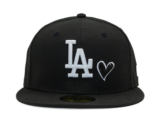 Kšiltovka New Era - MLB Team Heart 59FIFTY - LA Dodgers - Black / White
