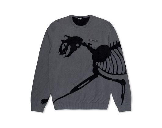 Svetr Rip N Dip - Fossil Mohair Knit Sweater - Charcoal