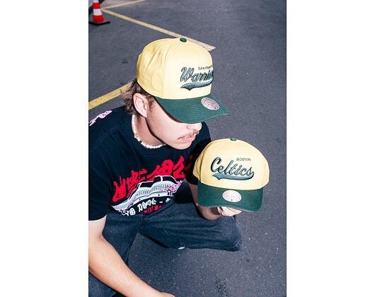 Kšiltovka Mitchell & Ness - Harvest Gold Pro Crown - Boston Celtics - Gold/Green