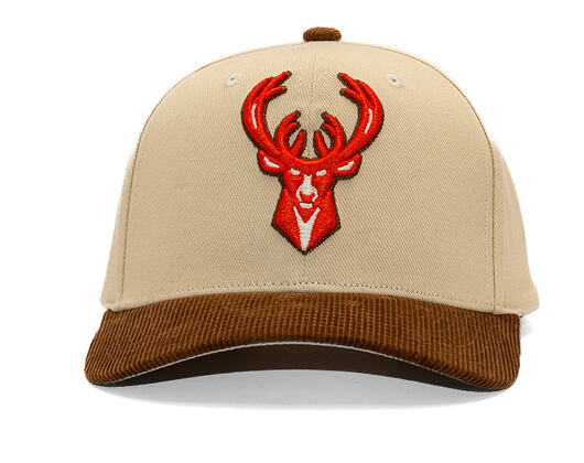 Kšiltovka Mitchell & Ness - Tawny Pro Crown - Milwaukee Bucks - Sand/Brown