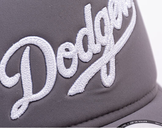 Kšiltovka New Era - MLB Foam Script 9FORTY Trucker - LA Dodgers - Graphite