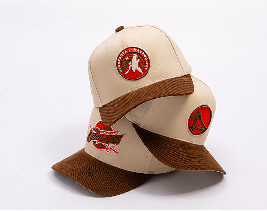 Kšiltovka Mitchell & Ness - Tawny Pro Crown - Minnesota Timberwolves - Sand/Brown