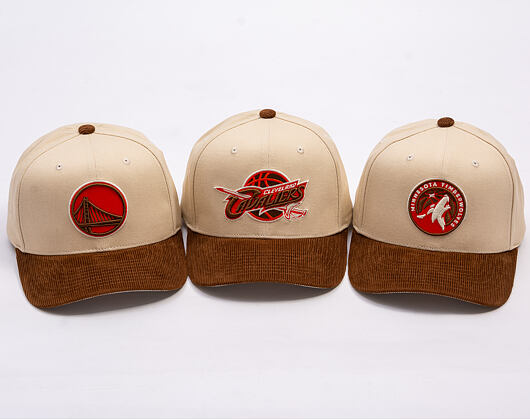 Kšiltovka Mitchell & Ness - Tawny Pro Crown - Golden State Warriors - Sand/Brown