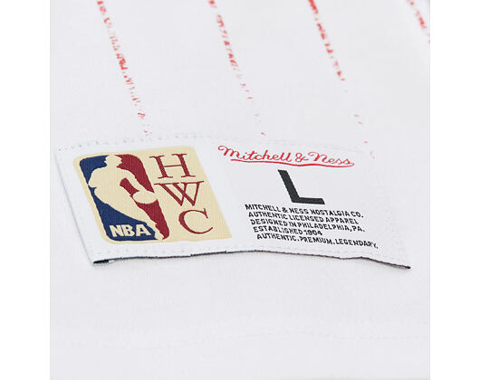 Triko Mitchell & Ness - NBA Playmaker Player Ss Tee Vintage Logo - Chicago Bulls - White