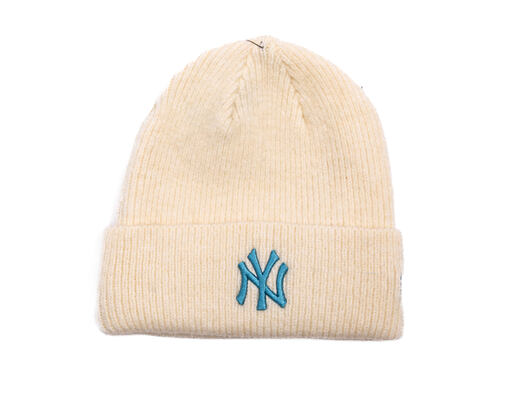 Dámský Kulich New Era - MLB Wide Cuff Beanie - NY Yankees - Cream / Blue