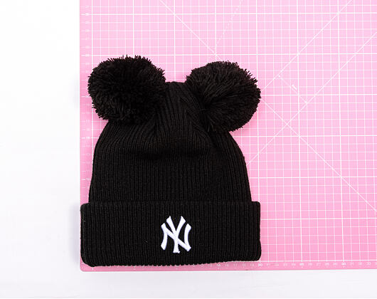 Dámský Kulich New Era - MLB Double Pom Beanie - NY Yankees - Black / White