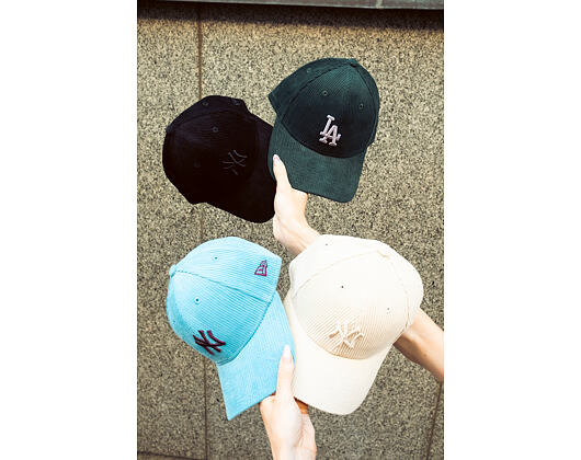 Dámská Kšiltovka New Era - MLB Cord 9FORTY - LA Dodgers - Dark Green / Lavender