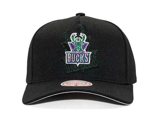Kšiltovka Mitchell & Ness - NBA Tilted Pro Snapback Hwc - Milwaukee Bucks - Black