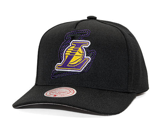 Kšiltovka Mitchell & Ness - NBA Tilted Pro Snapback - Los Angeles Lakers - Black