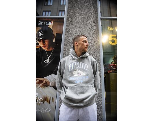 Mikina Rip N Dip - White Panther Hoodie - Heather Grey