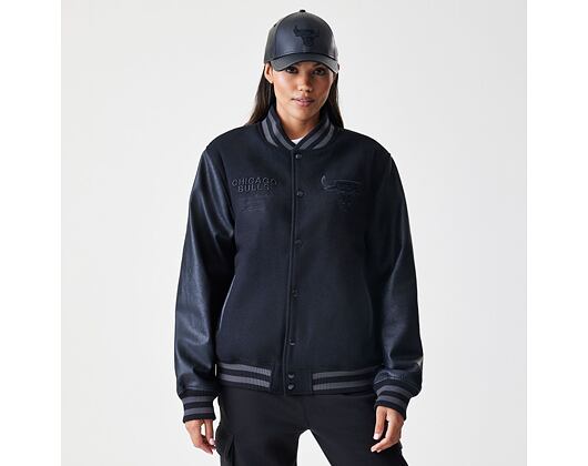 Bunda New Era - NBA Tonal Patch Varsity - Chicago Bulls - Black