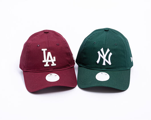 Dámská Kšiltovka New Era - MLB Essential 9TWENTY - LA Dodgers - Burgundy / Cream