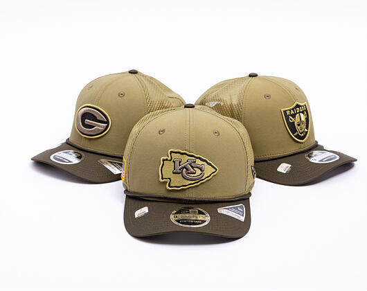 Kšiltovka New Era - NFL25 "Salute to Service" - 9SEVENTY Stretch-Snap - Kansas City Chiefs