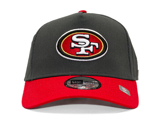 Kšiltovka New Era - NFL Charcoal Drop 9FORTY A-Frame - San Francisco 49Ers - Steel Clouds / Scarlet