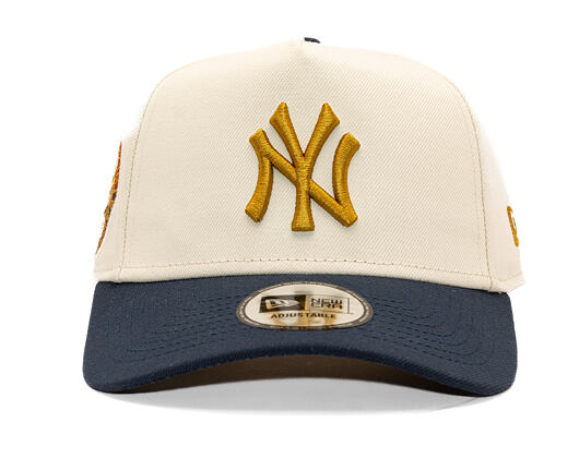 Kšiltovka New Era - MLB WS Patch 9FORTY A-Frame - NY Yankees - Cream / Navy