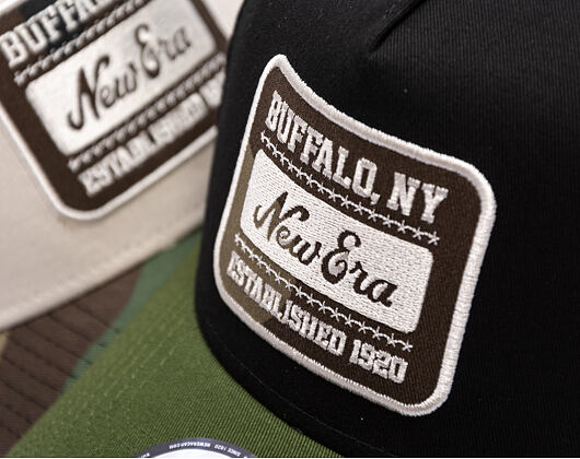 Kšiltovka New Era - Branded Camo Patch 9FORTY A-Frame - Black / Rifle Green