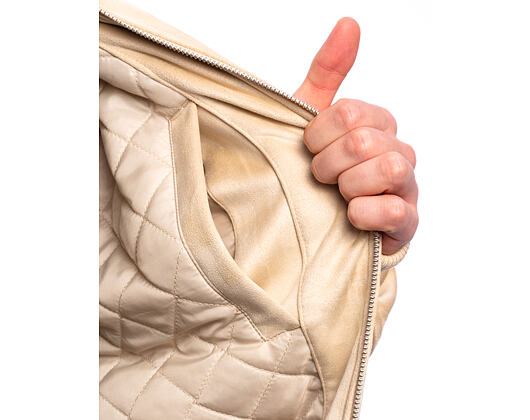 Bunda Karl Kani - Legacy Faux Suede Bowling Jacket - Beige