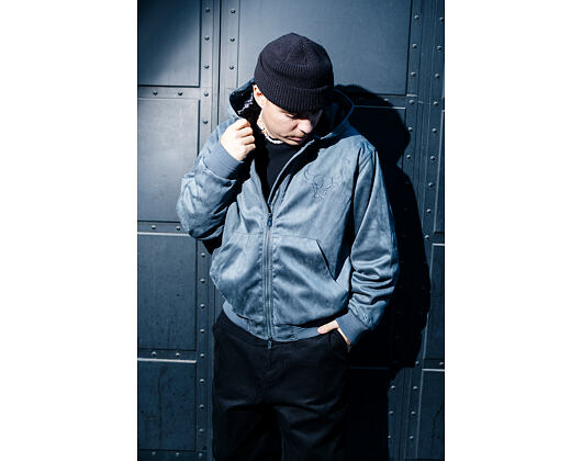 Bunda New Era - NBA Suede Hooded Jacket - Chicago Bulls - Grape