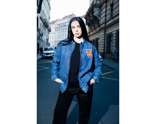 Bunda New Era - MLB Denim Coach Jacket - NY Mets - Denim