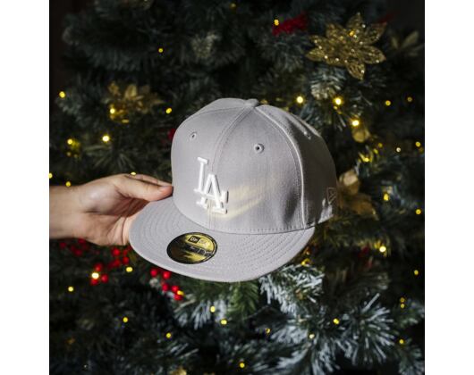 Kšiltovka New Era - MLB Basic 59FIFTY - LA Dodgers - Grey / White