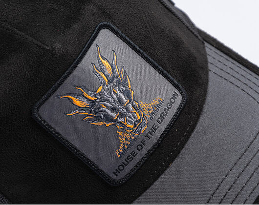 Kšiltovka Capslab Trucker Premium House Of The Dragon Black Suede X Capslab