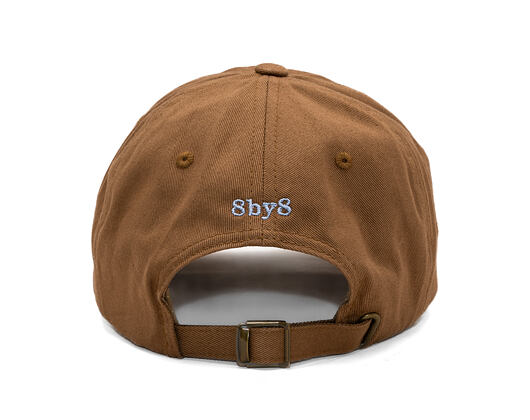 Kšiltovka 8by8 - Dadcap - "running late is my cardio" - Brown/Sky Blue