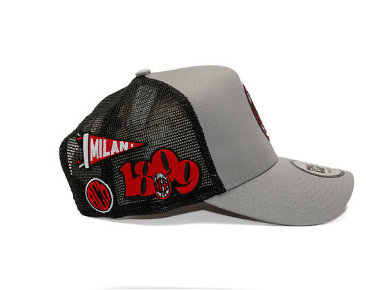Kšiltovka New Era -  Patch 9FORTY Trucker - Ac Milan - Grey