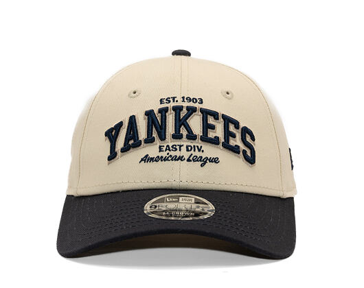 Dětská Kšiltovka New Era - MLB Wordmark 9FORTY M-CROWN - NY Yankees - Cream