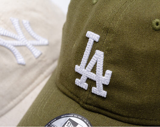 Kšiltovka New Era - MLB Linen 9TWENTY - LA Dodgers - New Olive