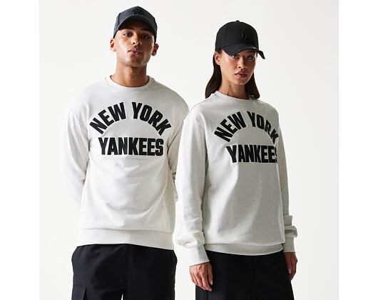 Mikina New Era - MLB Graphic Oversized Crewneck - NY Yankees - Heather Grey