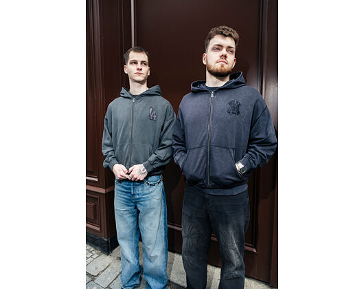 Mikina New Era - MLB Washed Full Zip Hoody - NY Yankees - Black